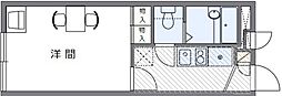 レオパレスリバージュ 1Kの間取図画像