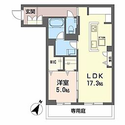 Ecrage Takasu 1LDKの間取図画像