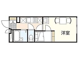 レオパレスソレイユ南栄 1Kの間取図画像