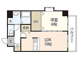 Unity舟入 1LDKの間取図画像