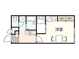 レオパレスJ 1Kの間取図画像