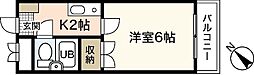 谷本ハイム 1Kの間取図画像