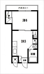 コーポ常徳 1DKの間取図画像
