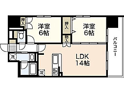 ウイング宝町サード 2LDKの間取図画像