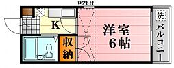 センチュリー21オバラ 1Kの間取図画像
