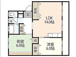 SGMマンション 2LDKの間取図画像