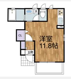 アロマリヴェール ワンルームの間取図画像