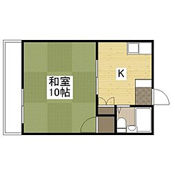 プレアール庚午中 1Kの間取図画像