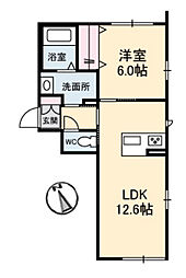 フォレナガーデン 1LDKの間取図画像