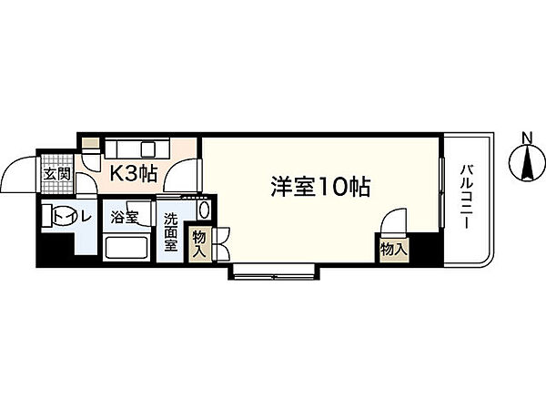 エイトバレー鈴が台 ｜広島県広島市西区井口鈴が台1丁目(賃貸マンション1K・1階・29.02㎡)の写真 その2