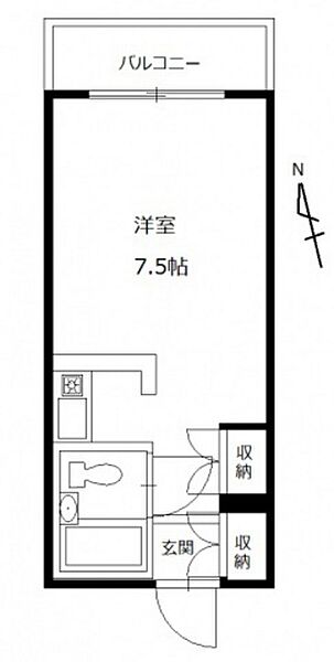 コーポ千鶴 ｜広島県広島市佐伯区五日市中央2丁目(賃貸マンション1R・2階・17.29㎡)の写真 その2