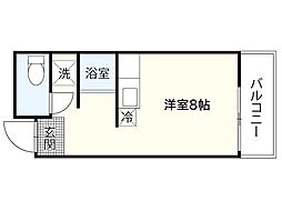 ダリアビル ワンルームの間取図画像
