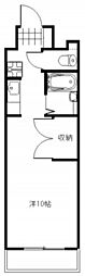 第三西十日市ビル 9階ワンルームの間取り