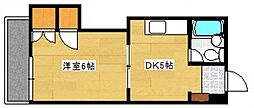 田村ビル 1DKの間取図画像
