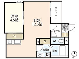 Regalest-F 井口2 3階1LDKの間取り