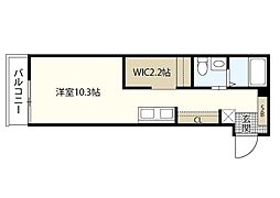 ベルハイム地御前 ワンルームの間取図画像