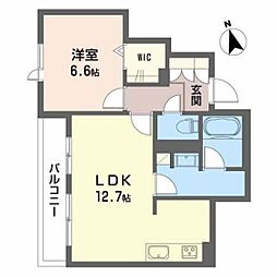 ソピア祇園 1LDKの間取図画像