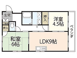 タカマツビル 2LDKの間取図画像