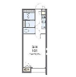クレイノネクストステージ4 1Kの間取図画像