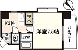 アーバンタナベ3 1Kの間取図画像