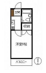 メゾン楽々園 1Kの間取図画像