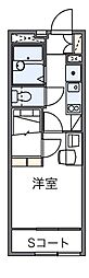 レオパレスMelodey 1Kの間取図画像