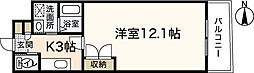 ヴァンサンク堺町 1Kの間取図画像