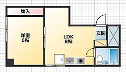 775番海老園 1LDKの間取図画像