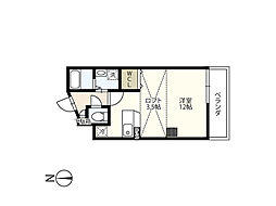 グランマーレ17 ワンルームの間取図画像