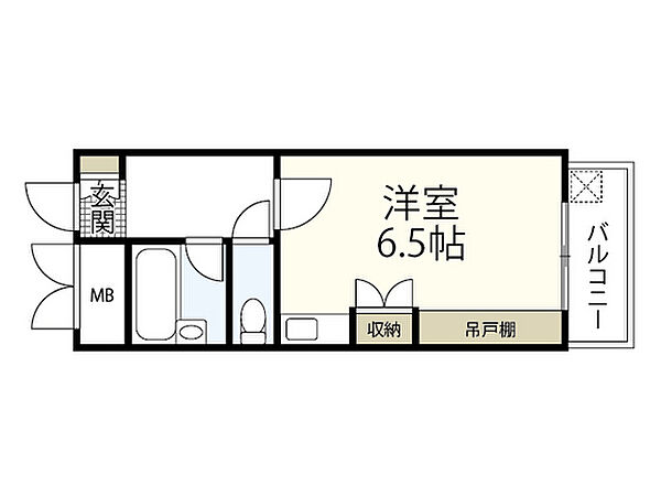 広島県広島市中区宝町(賃貸マンション1R・7階・20.06㎡)の写真 その2