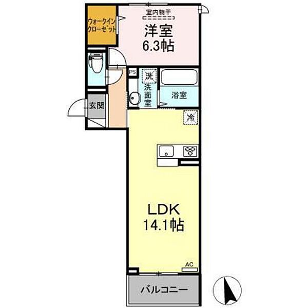 ドゥズィエム串戸 ｜広島県廿日市市串戸3丁目(賃貸アパート1LDK・3階・48.08㎡)の写真 その2