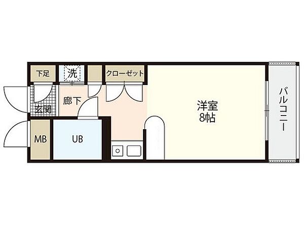 広島県広島市西区小河内町1丁目(賃貸マンション1R・2階・20.32㎡)の写真 その2