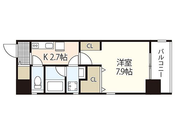 広島県広島市中区千田町3丁目(賃貸マンション1K・6階・29.87㎡)の写真 その2