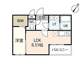 トラスティレジデンス地御前　西館  ｜ 広島県廿日市市地御前1丁目（賃貸アパート1LDK・1階・29.83㎡） その2