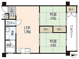 広島県広島市中区加古町（賃貸マンション2LDK・3階・51.00㎡） その2