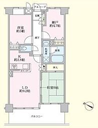 ビッグヴァン京王堀之内弐番館 3LDKの間取図画像