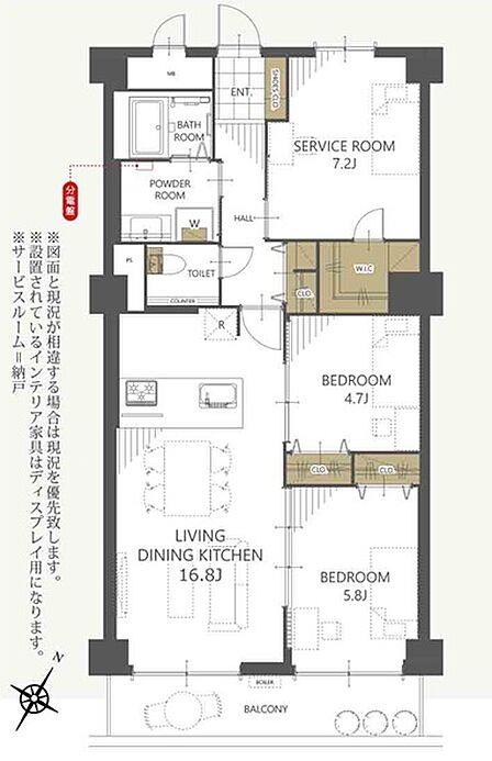 ゆとりある16帖のリビングルームで、家族との時間を大切にしましょう