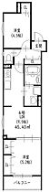 Soleil萱島東  ｜ 大阪府寝屋川市萱島東3丁目（賃貸アパート1LDK・2階・45.43㎡） その2