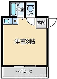 ジョイフル野里 ワンルームの間取図画像