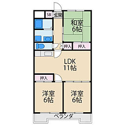 メゾン・モン・ソレーイュ 3LDKの間取図画像