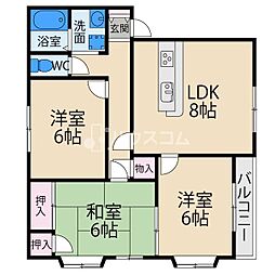 クイーンズコート 3LDKの間取図画像