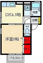 ヴィラ・コンフォート 1DKの間取図画像