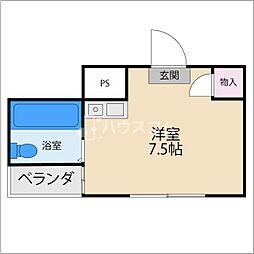 T・M・Iマンション ワンルームの間取図画像
