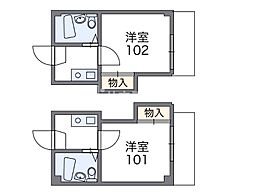グレース香里園 1Kの間取図画像