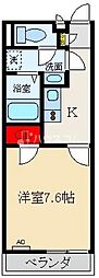 クレイノTowa 1Kの間取図画像