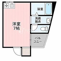 ラピス萱島 ワンルームの間取図画像