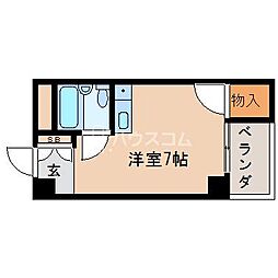 JPアパートメント寝屋川2 ワンルームの間取図画像