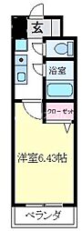 メリックビル 1Kの間取図画像