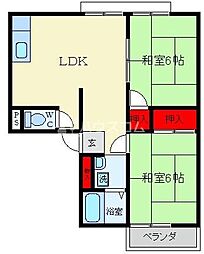 ハイツ昴 2LDKの間取図画像