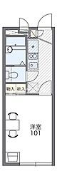 レオパレスヒカリ 1Kの間取図画像